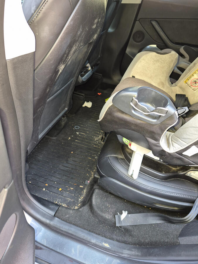 Tesla Model Y: Back Seat Before